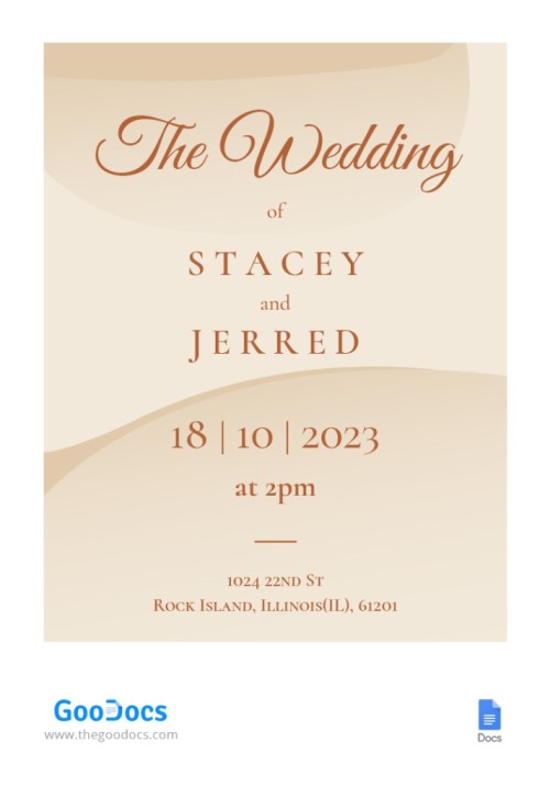 14  Beautiful Wedding Invitation Templates in Google Docs 4Templates com