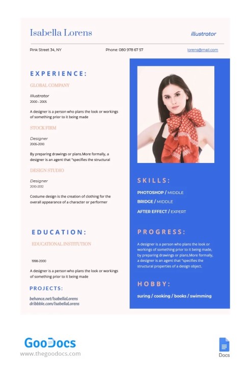 Make the best possible resume with templates in Google Docs. Create a ...