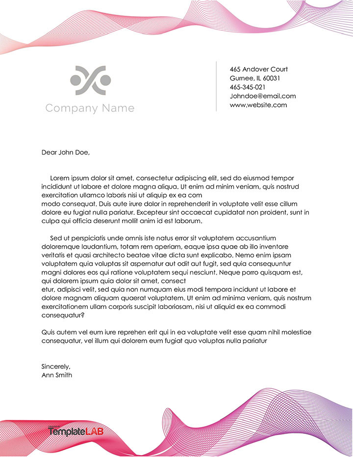 Free Business Letterhead Template in Word Image 2