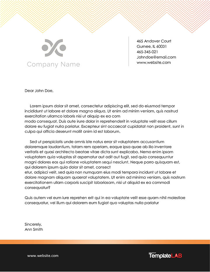 Free Business Letterhead Template in Word Image 4