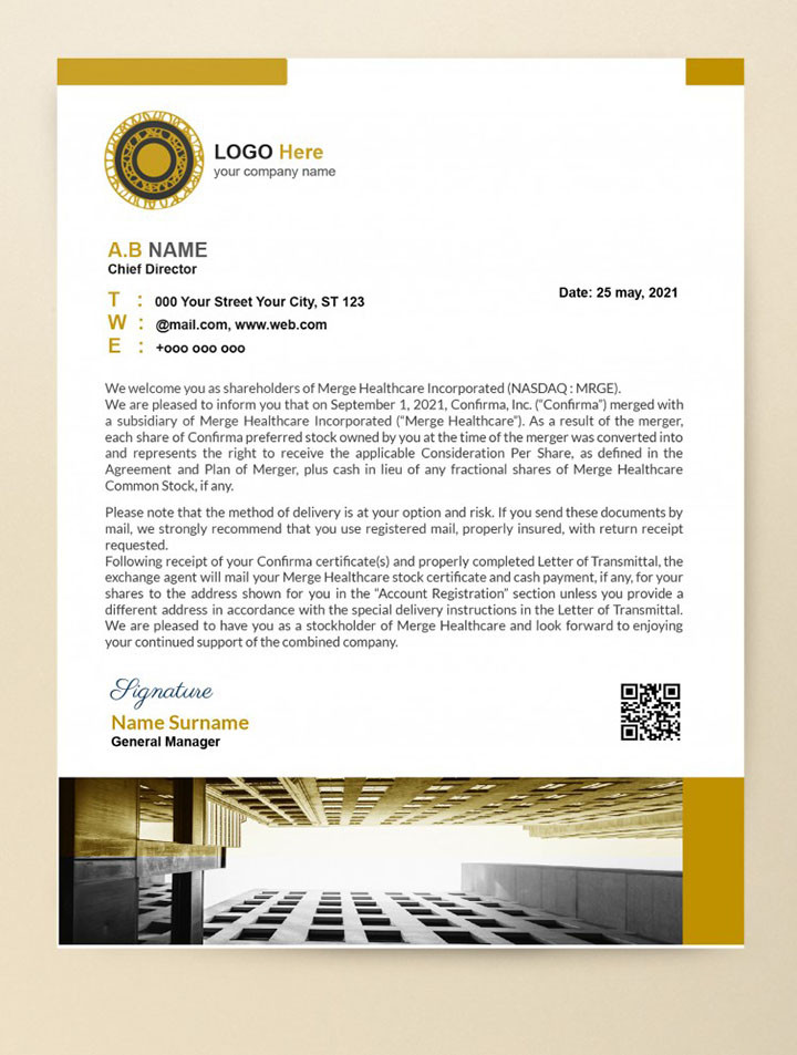 Corporate Letterhead – free Google Docs template Image 20