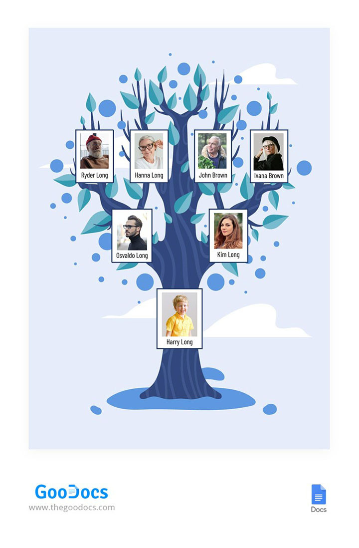 20+ Free Family Tree Templates in Google Docs and Word | 4Templates.com