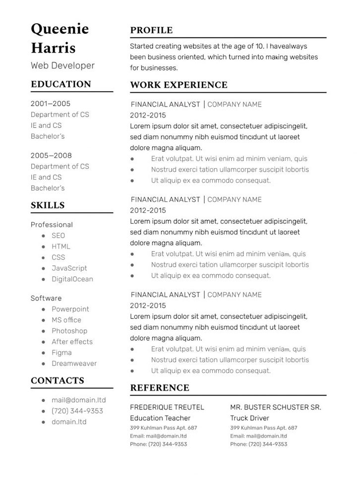 30+ Free Google Docs Job Resume Templates | 4Templates.com