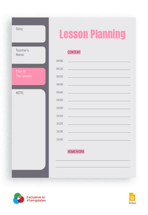 Free Gray Brown Elegant Teacher Lesson Planning Template in Google Slides Image 6