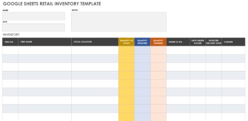 Free Google Sheets Retail Inventory Template Image 30