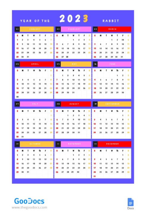 30+ Beautiful Calendar Templates In Google Docs 
