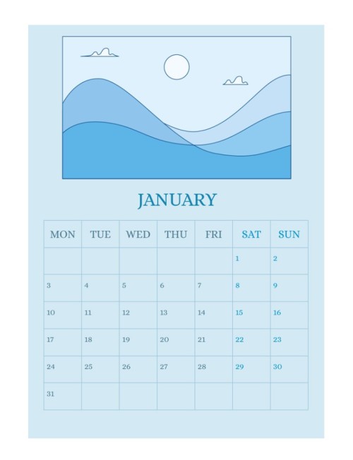 30+ Beautiful Calendar Templates in Google Docs | 4Templates.com