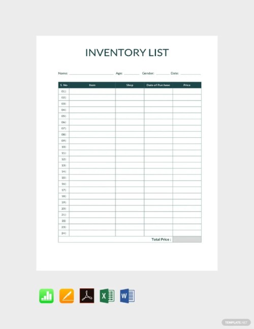 Free Simple Inventory Google Sheets Template Image 3