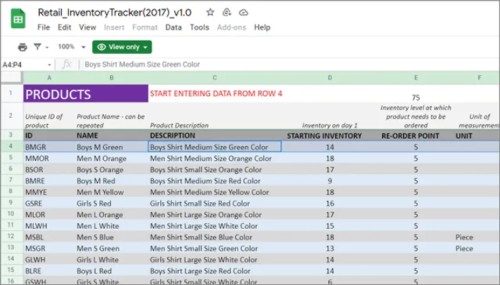 Indzara Inventory Management Template — Free Google Sheets Template Image 25