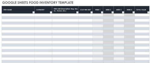 Free Google Sheets Food Inventory Template Image 17