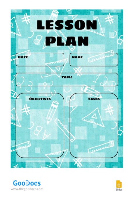 Turquoise Bright Lesson Plan — Free Google Slides Template Image 29