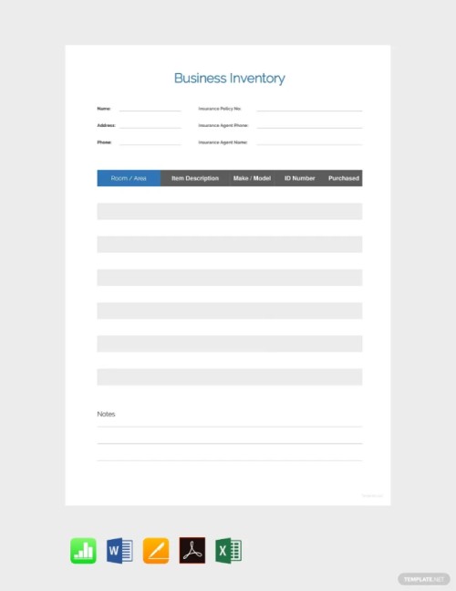 Free Simple Business Inventory Google Sheets Template Image 6