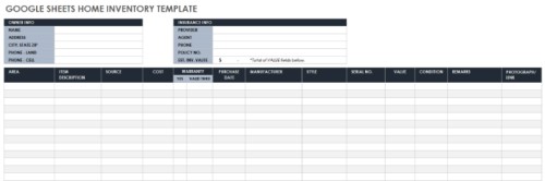 Free Google Sheets Home Inventory Template Image 28