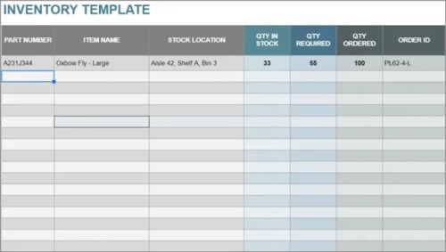 Free Basic Inventory Template in Google Sheets Image 24